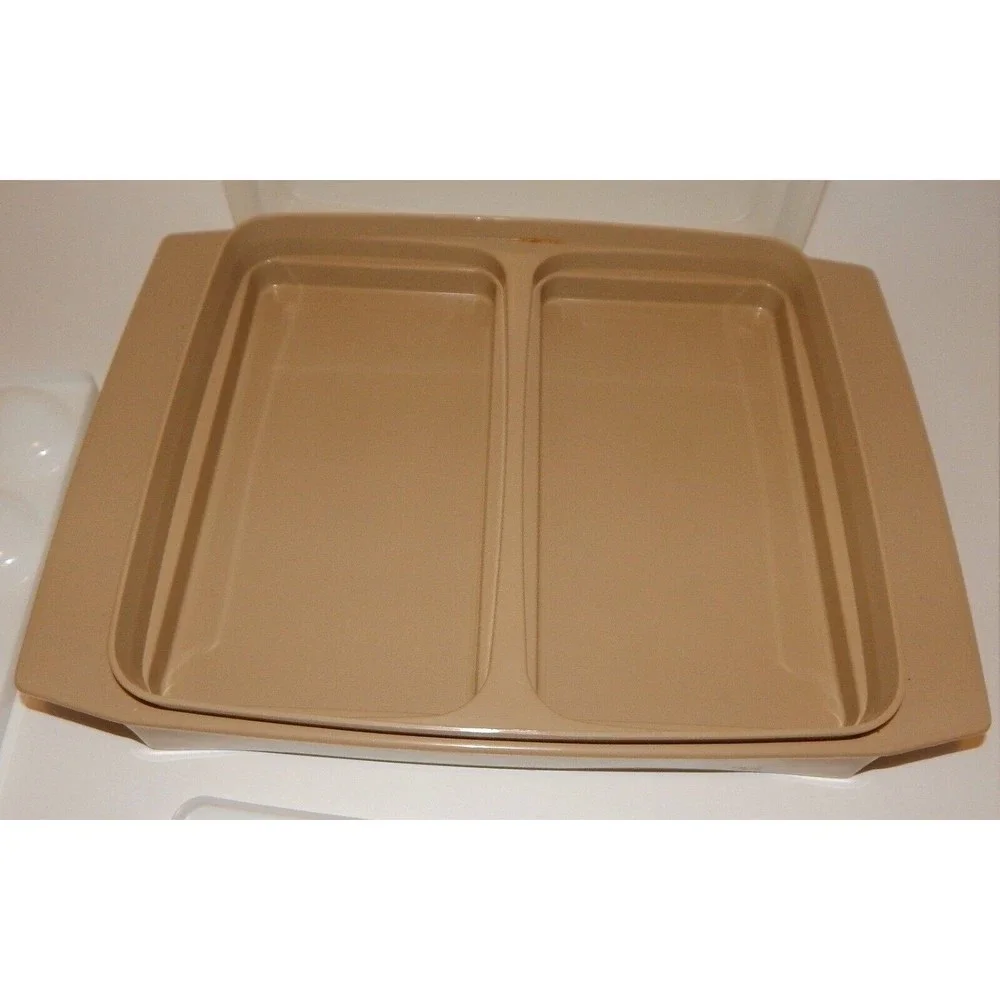 Tupperware Deviled Egg Keeper Carrier Tray Container 723-3 Almond